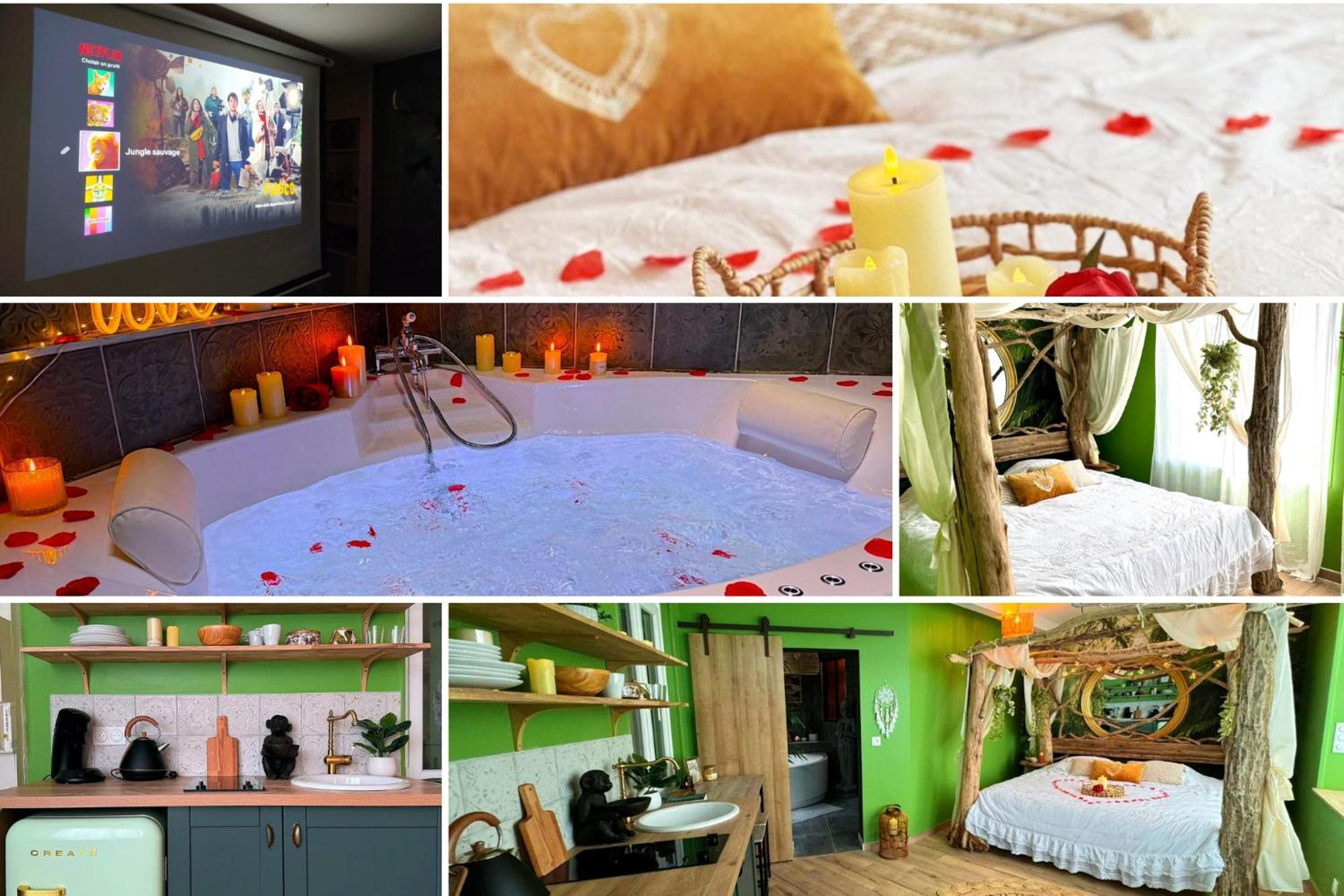 La Jungle Insolite, Spa, Ecran Cinema, Lit A Baldaquin King Size, Day Use, 10 Min Centre Amiens Bagian luar foto